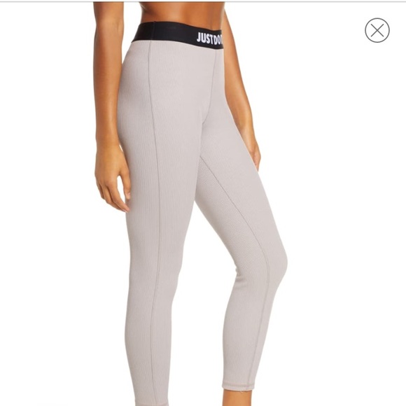 nike grey ribbed leggings